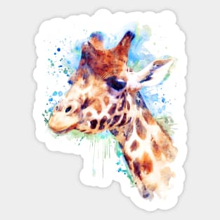 Giraffe Watercolor Portrait Sticker